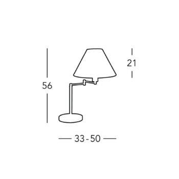 Stolná lampa Hilton, otočná, nikel