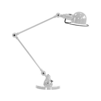 Stolná lampa Jieldé Signal SI333 s podstavcom, strieborno-sivá