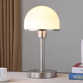 Stolná lampa Jolie so skleneným tienidlom dotyková