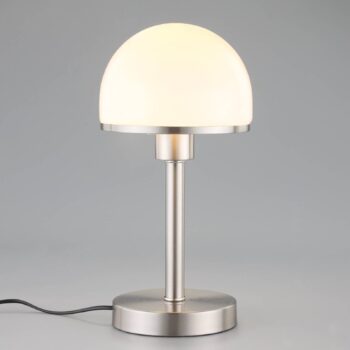 Stolná lampa Jolie so skleneným tienidlom dotyková