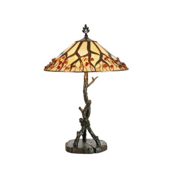 Stolná lampa Jordis v štýle Tiffany