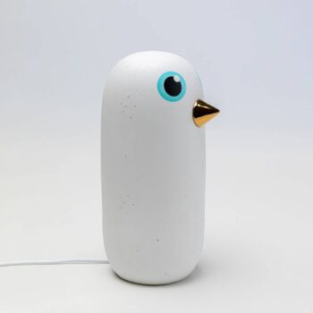 Stolná lampa KARE Birdie z porcelánu, výška 34 cm