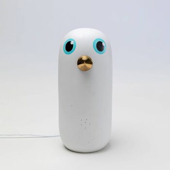 Stolná lampa KARE Birdie z porcelánu, výška 34 cm