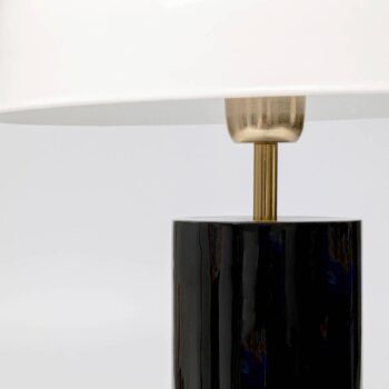 Stolná lampa KARE Josy, biela/čierna, oceľ, výška 51 cm