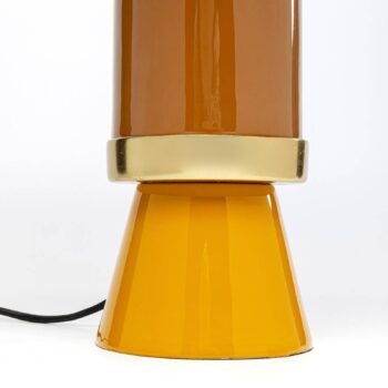 Stolná lampa KARE Josy, žltá, oceľ, výška 51 cm