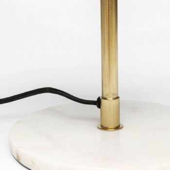 Stolná lampa KARE Lia, modrá, oceľ/mramor, výška 50 cm