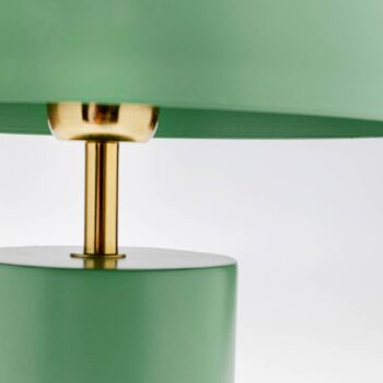 Stolná lampa KARE Loungy, zelená, oceľ, výška 38 cm