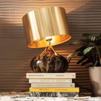 Stolná lampa KARE Mamo Deluxe, zlatá, výklopná