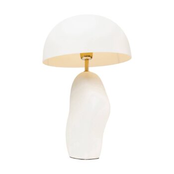 Stolná lampa KARE Nube, biela, smaltovaná oceľ, výška 48 cm
