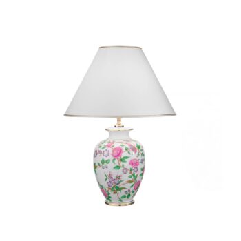 Stolná lampa KOLARZ Giardino Flora, výška 43 cm, biela/farebná