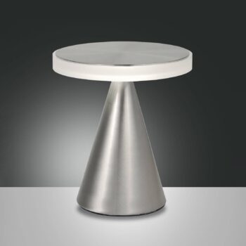 Stolná lampa LED Neutra, výška 27 cm, nikel, dotykový stmievač