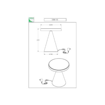 Stolná lampa LED Neutra, výška 27 cm, nikel, dotykový stmievač