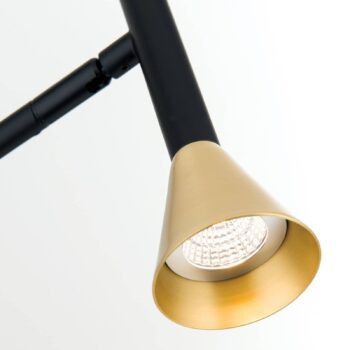 Stolná lampa LED Odeon, čierna, otočná