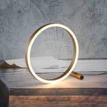 Stolná lampa LED Ritus, matná mosadz