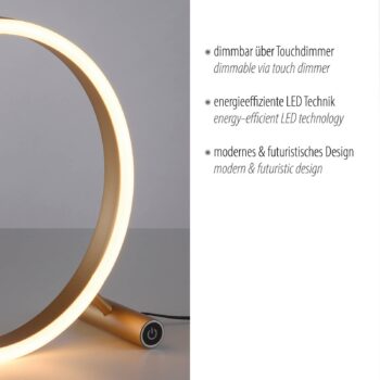 Stolná lampa LED Ritus, matná mosadz