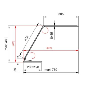 Stolná lampa LED Starglass so skleneným podstavcom