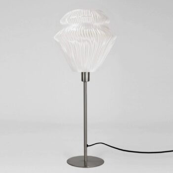 Stolná lampa Lamell z biomateriálu, Ø 25 cm