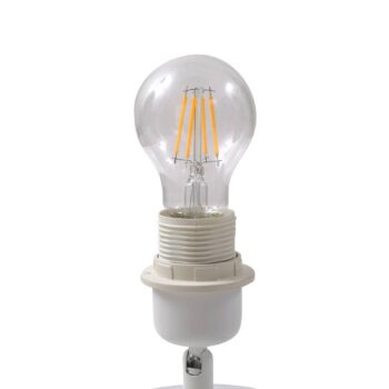 Stolná lampa Lindby Aelith, Ø 30 cm, biela, keramika, E27