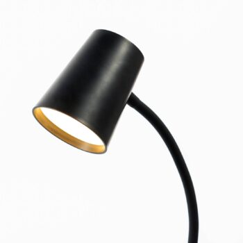 Stolná lampa Lindby Ailina LED, objímková základňa, čierna