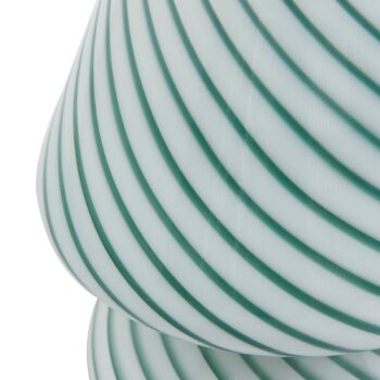Stolná lampa Lindby Andriana, zelená/biela, sklo, Ø 15 cm