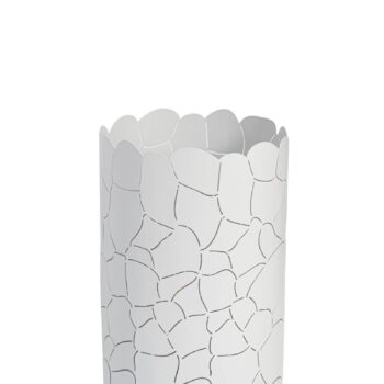 Stolná lampa Lindby Aralena, biela, kov, výška 26,5 cm