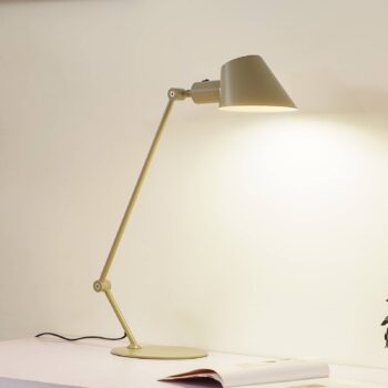 Stolná lampa Lindby Corali, svetlozelená, kov, výška 64 cm
