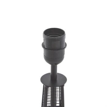 Stolná lampa Lindby Croia, čierna, kov, Ø 28 cm, E27