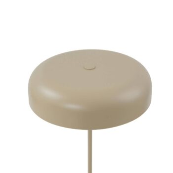 Stolná lampa Lindby Edion, béžová, kov, 45 cm