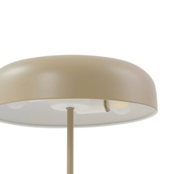 Stolná lampa Lindby Edion, béžová, kov, 45 cm