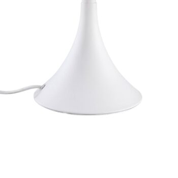 Stolná lampa Lindby Eryndor, biela, textil, Ø 30 cm, E27