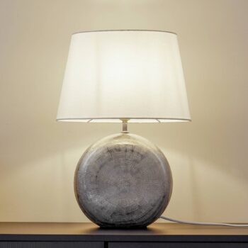 Stolná lampa Lindby Florentino, 49 cm, keramika, textil
