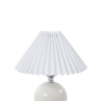 Stolná lampa Lindby Kerimi, keramika, krémová