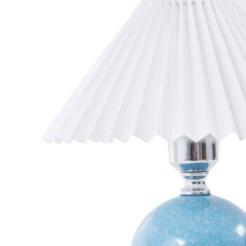 Stolná lampa Lindby Kerimi, keramika, modrá