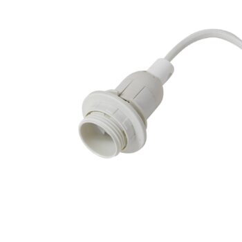 Stolná lampa Lindby Magali, biela, papier, Ø 34 cm, E14