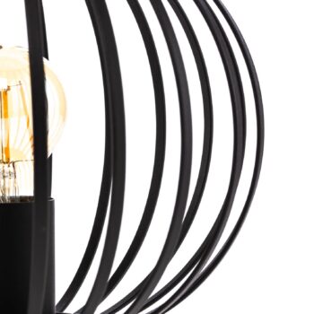 Stolná lampa Lindby Maivi, čierna, 25 cm, železo, klietka