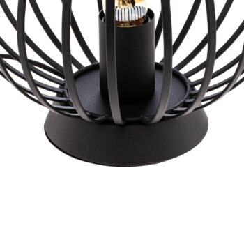 Stolná lampa Lindby Maivi, čierna, 25 cm, železo, klietka