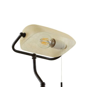 Stolná lampa Lindby Profina, 39 cm, hrdzavohnedá, oceľ