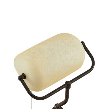 Stolná lampa Lindby Profina, 39 cm, hrdzavohnedá, oceľ