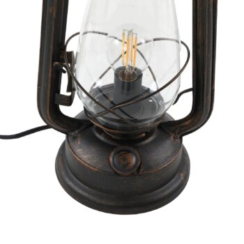 Stolná lampa Lindby Raisa, hrdzavá farba, kov, svietidlo, E14