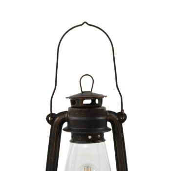Stolná lampa Lindby Raisa, hrdzavá farba, kov, svietidlo, E14