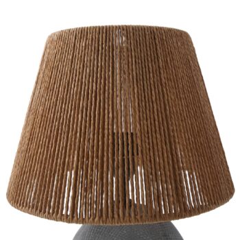 Stolná lampa Lindby Seasur, modrošedá, keramika, papier, 29 cm