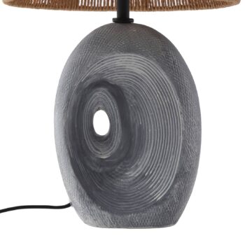 Stolná lampa Lindby Seasur, modrošedá, keramika, papier, 29 cm