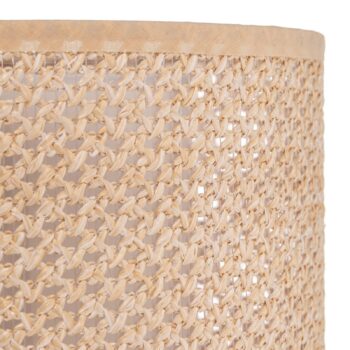 Stolná lampa Lindby Soula, Ø 20 cm, béžová, plast, E27