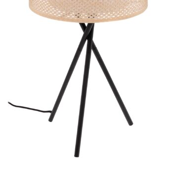 Stolná lampa Lindby Soula, Ø 26 cm, béžová, plast, E27