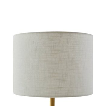 Stolná lampa Lindby alabaster, biela/zlatá, Ø 30 cm, mramor, E27
