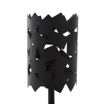 Stolná lampa Lucande Aeloria, čierna, železo, Ø 12 cm, E27