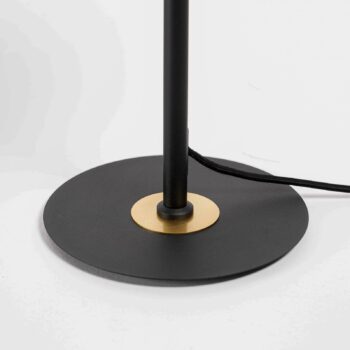 Stolná lampa Lucande Aparas listový vzhľad, čierno-zlatá