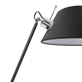 Stolná lampa Lucande Dansari, čierna, kov, nastaviteľná