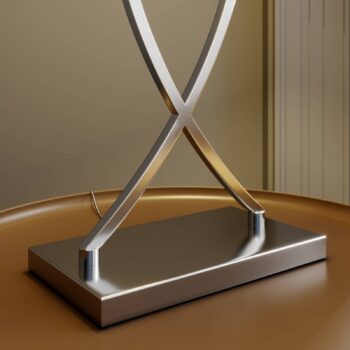 Stolná lampa Lucande Evaine, chróm/biela, kov, 66 cm, E27