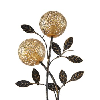 Stolná lampa Lucande Evory, 48 cm, 2 svetlá, čierna/zlatá, G9